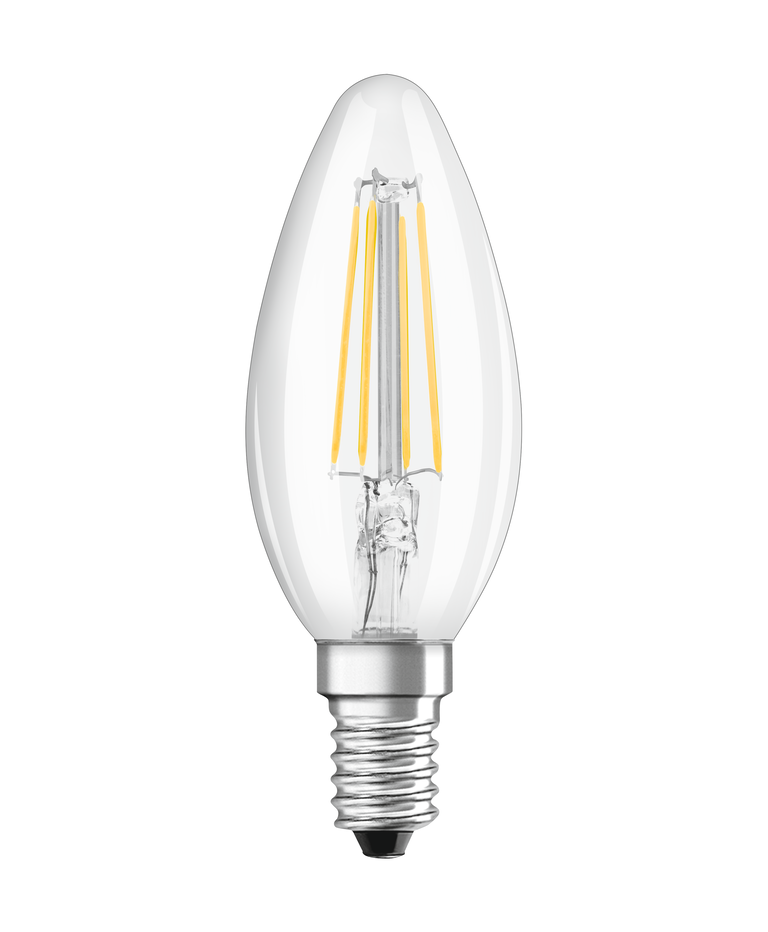 Osram / Ledvance LED Filament Kerze B klar 300° Performance 5,5-60W/827 warmweiß 806lm E14 220-240V