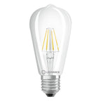 Osram / Ledvance LED Filament Edison klar 300° 5,8-60W/927 warmweiß 806lm E27 220-240V dimmbar