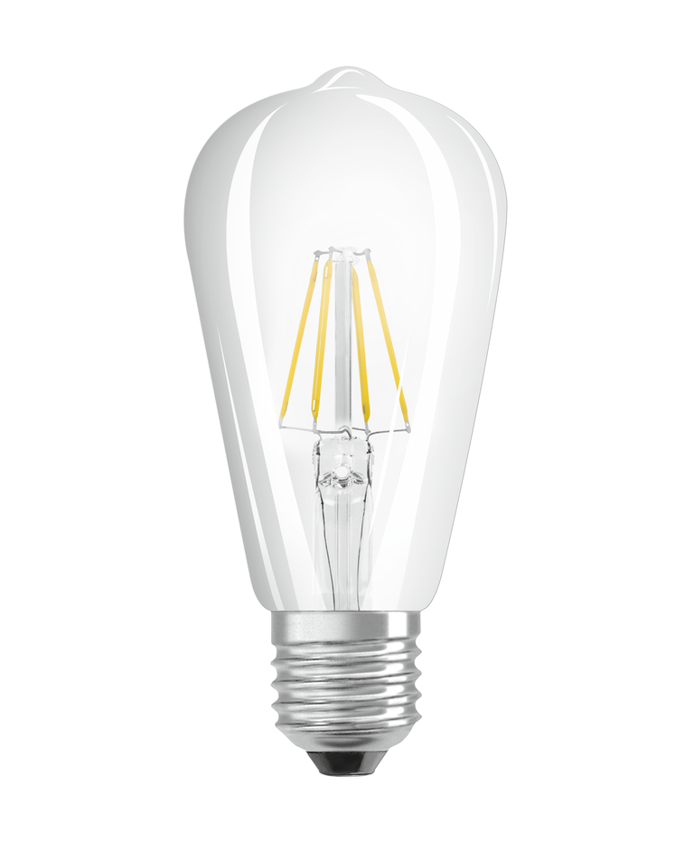 Osram / Ledvance LED Filament Edison klar 300° 5,8-60W/927 warmweiß 806lm E27 220-240V dimmbar