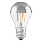 Osram / Ledvance LED Filament Classic A verspiegelt silber 300° Performance 6,5-50W/827 warmweiß 650lm E27 220-240V