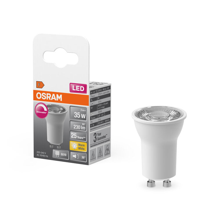 Osram / Ledvance LED Star Spot PAR16 36° 3-35W/827 warmweiß 230lm GU10 220-240V dimmbar