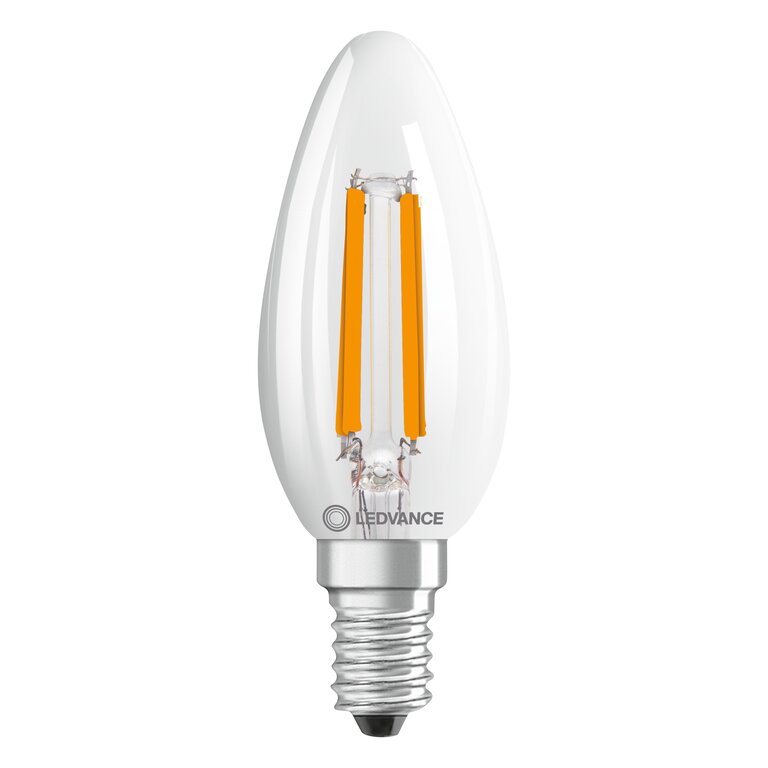 Osram / Ledvance LED Filament Kerze B klar 300° Superior 2,9-40W/827 warmweiß 470lm E14 220-240V dimmbar