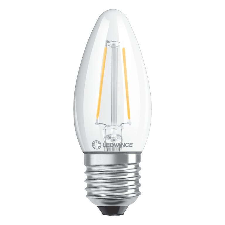 Osram / Ledvance LED Filament Kerze B klar 300° Performance 4,8-40W/827 warmweiß 470lm E27 220-240V dimmbar