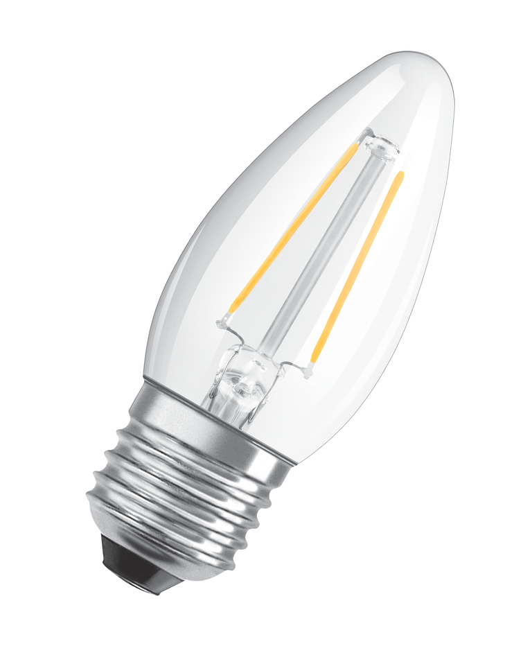 Osram / Ledvance LED Filament Kerze B klar 300° Performance 4,8-40W/827 warmweiß 470lm E27 220-240V dimmbar