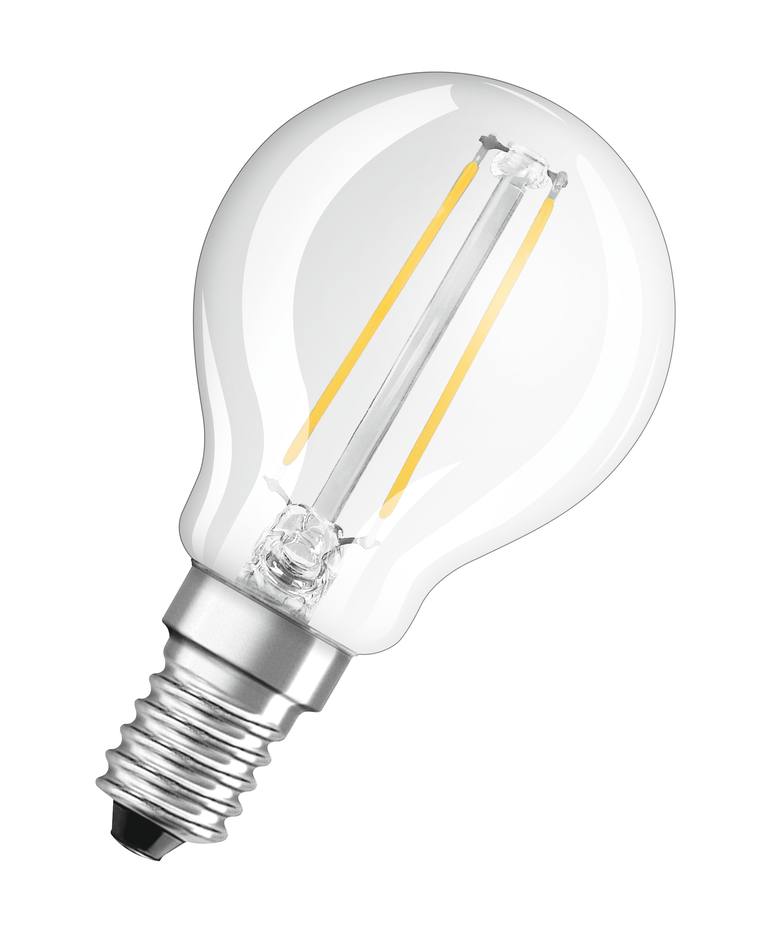 Osram / Ledvance LED Filament Tropfen P klar 300° Performance 2,5-25W/827 warmweiß 250lm E14 220-240V