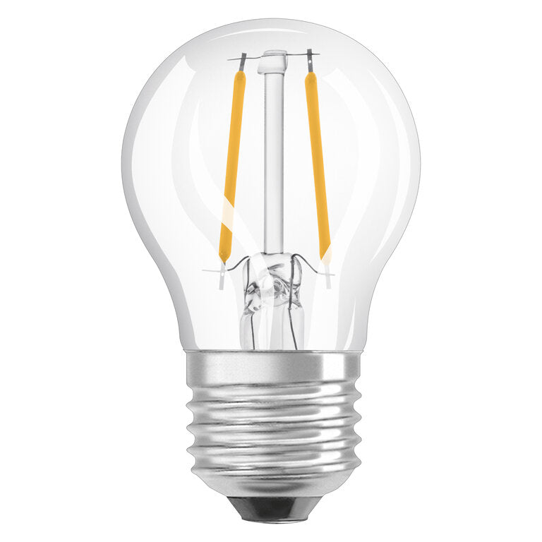 Osram / Ledvance LED Filament Tropfen P klar 300° Performance 1,5-15W/827 warmweiß 136lm E27 220-240V