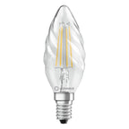 Osram / Ledvance LED Filament Kerze BW klar gedreht 300° Performance 4-40W/827 warmweiß 470lm E14 220-240V
