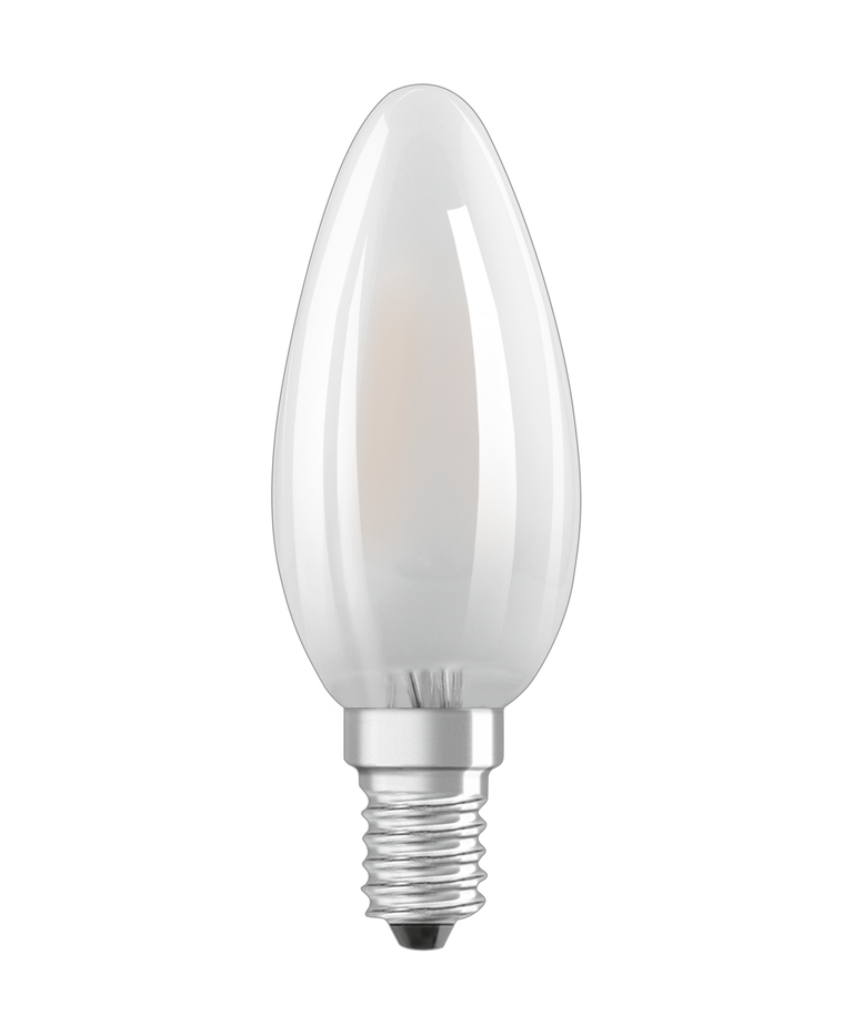 Osram / Ledvance LED Filament Kerze B matt 300° Performance 2,5-25W/827 warmweiß 250lm E14 220-240V