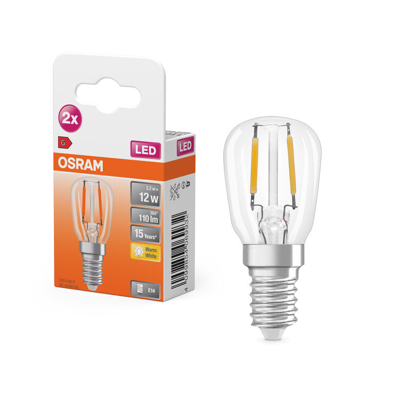 Osram / Ledvance LED Special Stick klar 300° 2,2-10W/827 warmweiß 110lm E14 220-240V 2er Pack