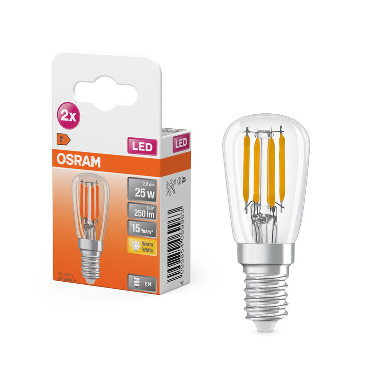 Osram / Ledvance LED Special Stick klar 300° 2,8-25W/827 warmweiß 250lm E14 220-240V 2er Pack
