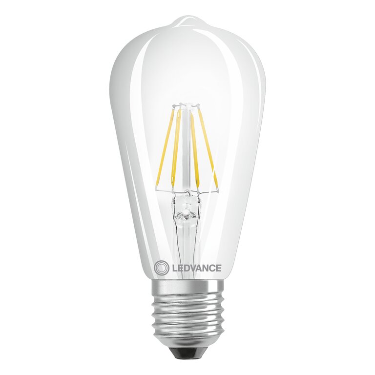 Osram / Ledvance LED Filament Edison klar 300° Performance 4-40W/827 warmweiß 470lm E27 220-240V