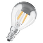 Osram / Ledvance LED Filament Tropfen P verspiegelt silber 300° Performance 4-31W/827 warmweiß 350lm E14 220-240V