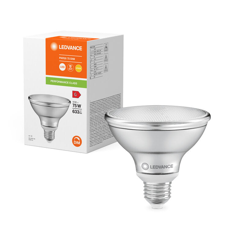 Osram / Ledvance LED Reflektor PAR30 36° Performance 10-75W/927 warmweiß 633lm E27 220-240V dimmbar