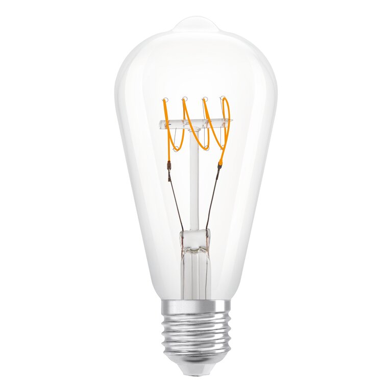Osram / Ledvance LED Filament Vintage 1906 Edison klar 320° 4,8-40W/827 warmweiß 470lm E27 220-240V dimmbar