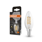 Osram / Ledvance LED Filament Vintage 1906 Kerze B klar 320° 4,8-40W/827 warmweiß 470lm E14 220-240V dimmbar