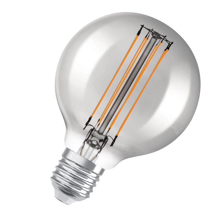 Osram / Ledvance LED Filament Vintage 1906 Globe G80 rauchig 320° 11-42W/818 extra warmweiß 500lm E27 220-240V dimmbar