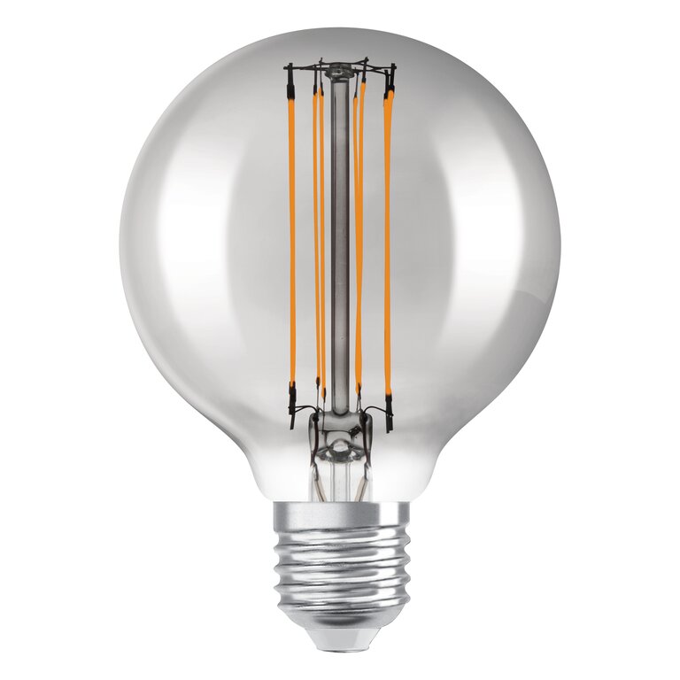 Osram / Ledvance LED Filament Vintage 1906 Globe G80 rauchig 320° 11-42W/818 extra warmweiß 500lm E27 220-240V dimmbar