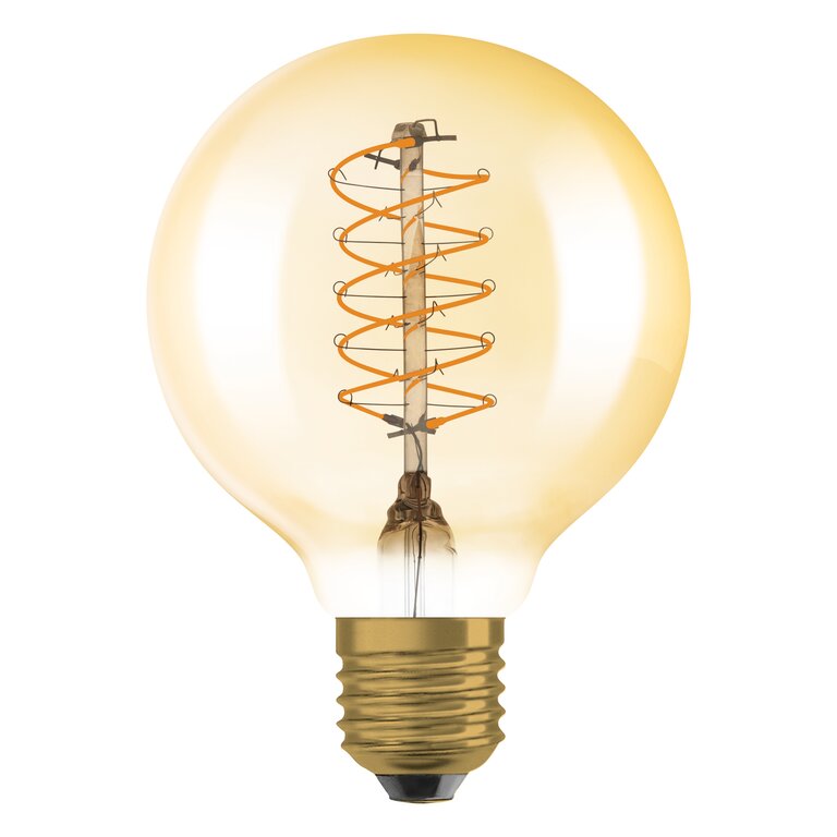 Osram / Ledvance LED Filament Vintage 1906 Globe G80 gold 320° 7-48W/822 extra warmweiß 600lm E27 220-240V dimmbar