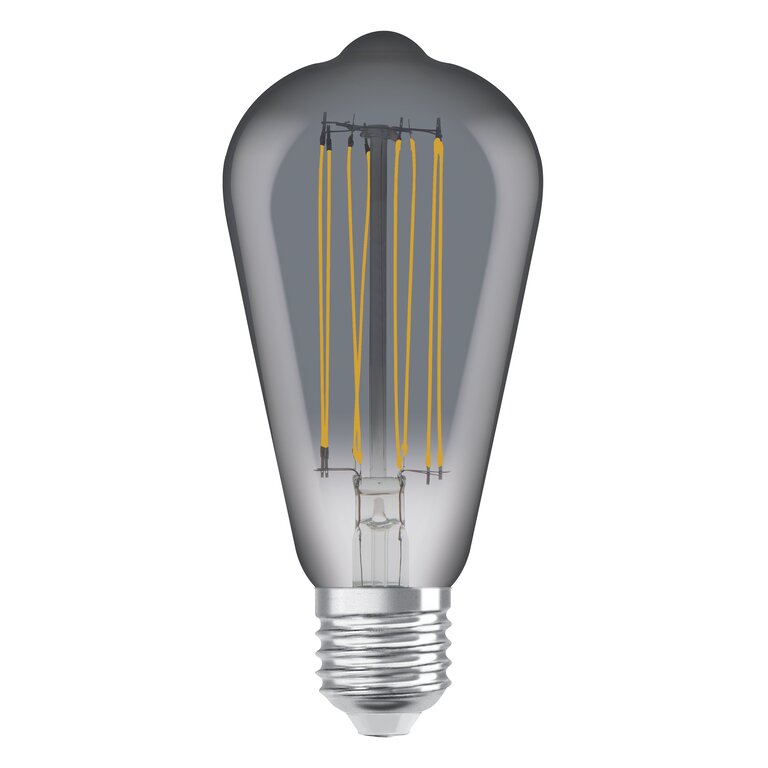 Osram / Ledvance LED Filament Vintage 1906 Edison rauchig 320° 11-42W/818 extra warmweiß 500lm E27 220-240V dimmbar