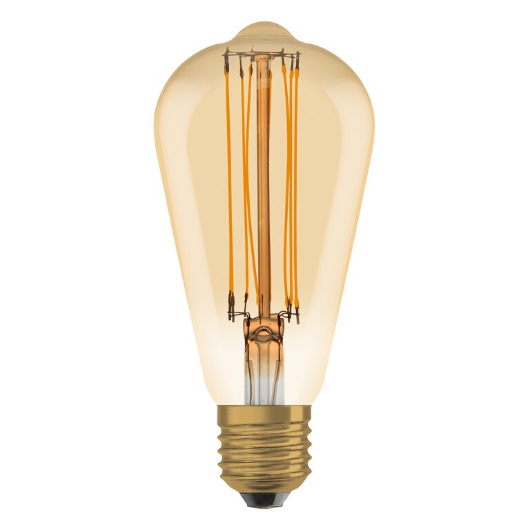 Osram / Ledvance LED Filament Vintage 1906 Edison gold 320° 8,8-60W/822 extra warmweiß 806lm E27 220-240V dimmbar