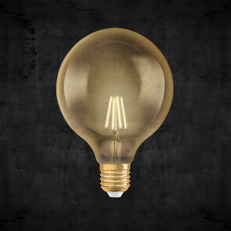 Osram / Ledvance LED Filament Vintage 1906 Globe G125 gold 300° 4-35W/824 extra warmweiß 410lm E27 220-240V