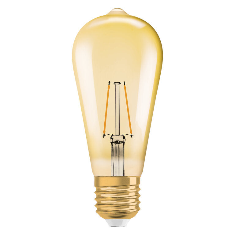 Osram / Ledvance LED Filament Vintage 1906 Edison gold 300° 2,5-22W/824 extra warmweiß 220lm E27 220-240V