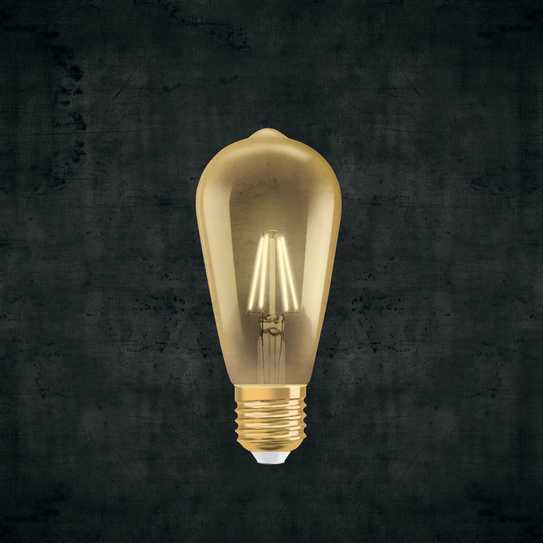 Osram / Ledvance LED Filament Vintage 1906 Edison gold 300° 4-35W/824 extra warmweiß 410lm E27 220-240V