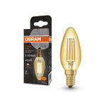 Osram / Ledvance LED Filament Vintage 1906 Kerze B gold 300° 4-35W/824 extra warmweiß 410lm E14 220-240V