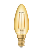 Osram / Ledvance LED Filament Vintage 1906 Kerze B gold 300° 2,5-22W/824 extra warmweiß 220lm E14 220-240V