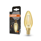 Osram / Ledvance LED Filament Vintage 1906 Kerze B gold 300° 2,5-22W/824 extra warmweiß 220lm E14 220-240V