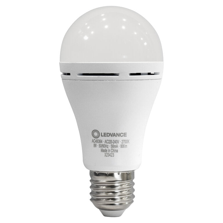 Osram / Ledvance LED Classic A matt 180° Rechargeable 8-60W/827 warmweiß 806lm E27 AC/DC 220-240V