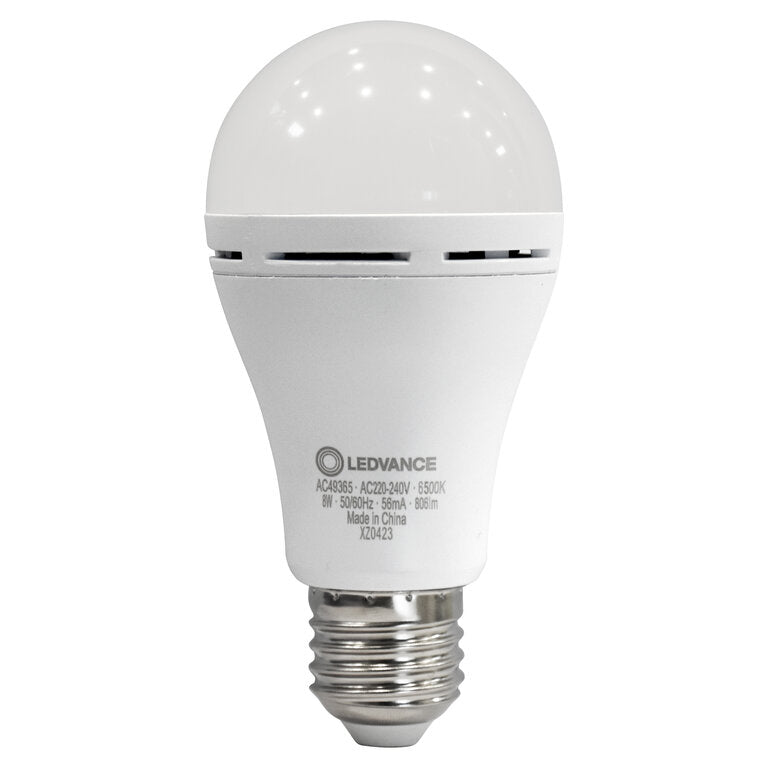Osram / Ledvance LED Classic A matt 180° Rechargeable 8-60W/865 kaltweiß 806lm E27 AC/DC 220-240V