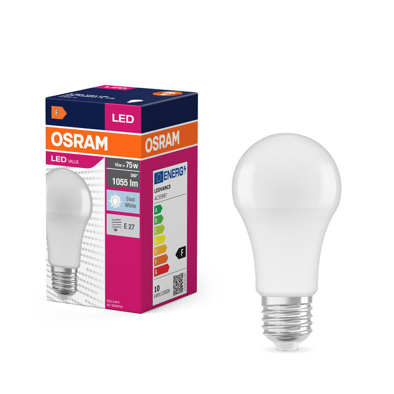 Osram / Ledvance LED Classic A matt 150° Value 10-75W/840 kaltweiß 1055lm E27 220-240V