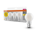 Osram / Ledvance LED Filament Base Classic A matt 300° 6,5-60W/827 warmweiß 806lm B22d 220-240V 4er Pack