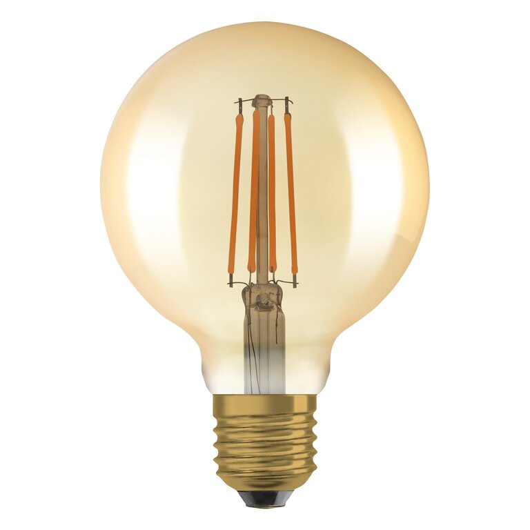 Osram / Ledvance LED Filament Vintage 1906 Globe G95 klar 300° 6,5-55W/824 extra warmweiß 725lm E27 220-240V dimmbar