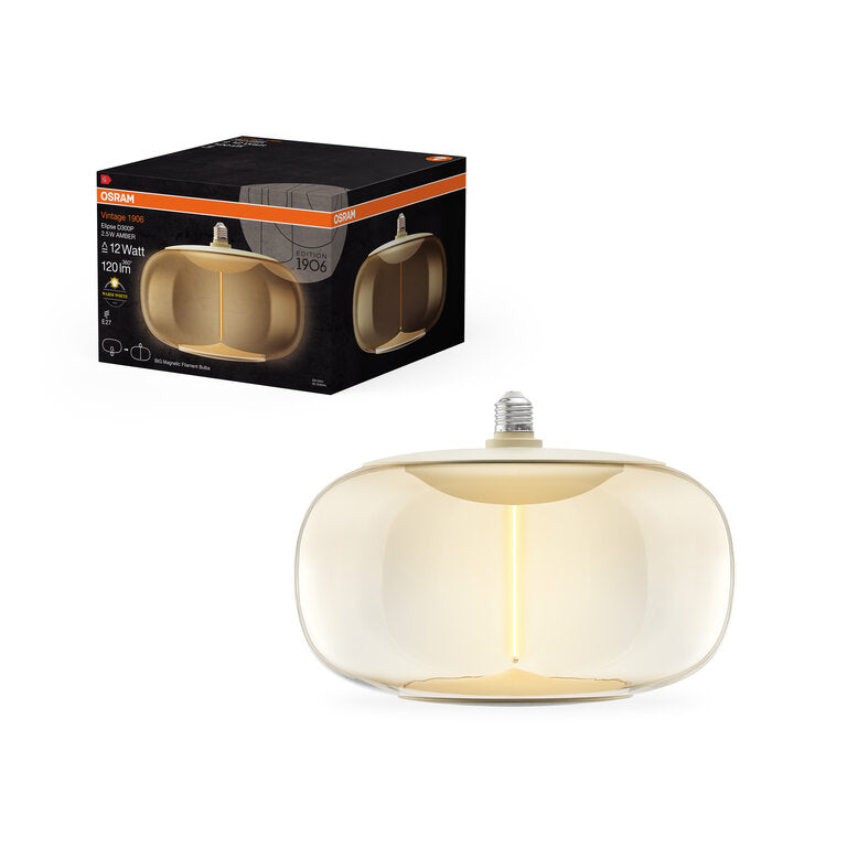 Osram / Ledvance LED Filament Magnet Vintage 1906 Big Elipse G klar 320° 2,5-12W/827 warmweiß 120lm E27 220-240V