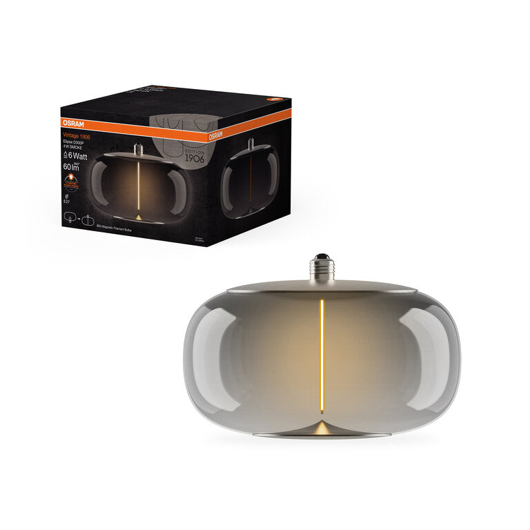 Osram / Ledvance LED Filament Magnet Vintage 1906 Big Elipse G klar 320° 4-6W/818 extra warmweiß 60lm E27 220-240V