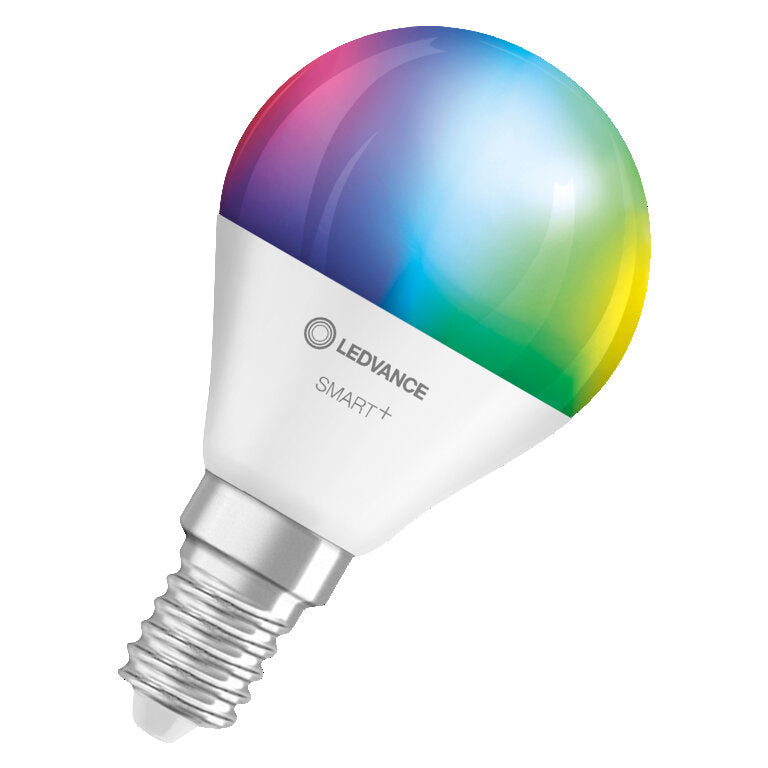 Osram / Ledvance LED Smart+ Multicolor Tropfen P matt 200° 4,9-40W/827…865 RGBW einstellbar 470lm E14 220-240V dimmbar