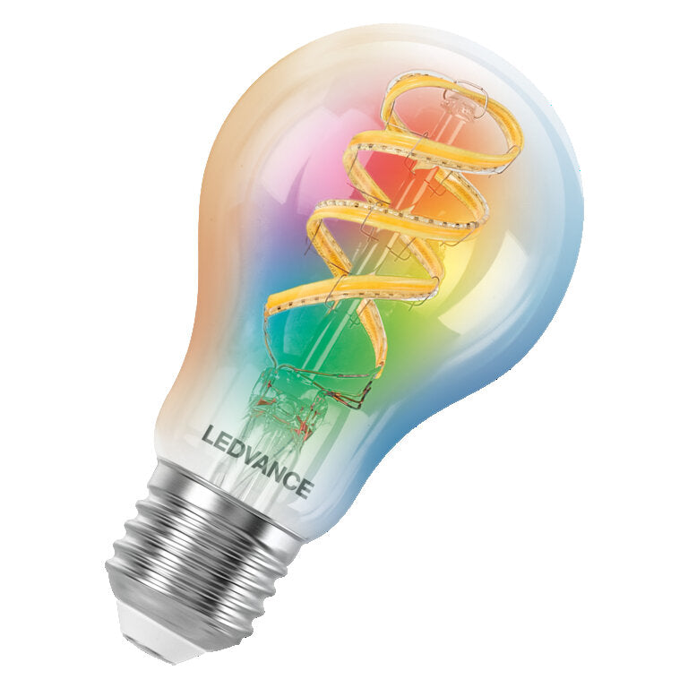 Osram / Ledvance LED Filament Smart+ Multicolor Classic A klar 320° 4,8-40W/827…865 RGBW einstellbar 470lm E27 220-240V dimmbar