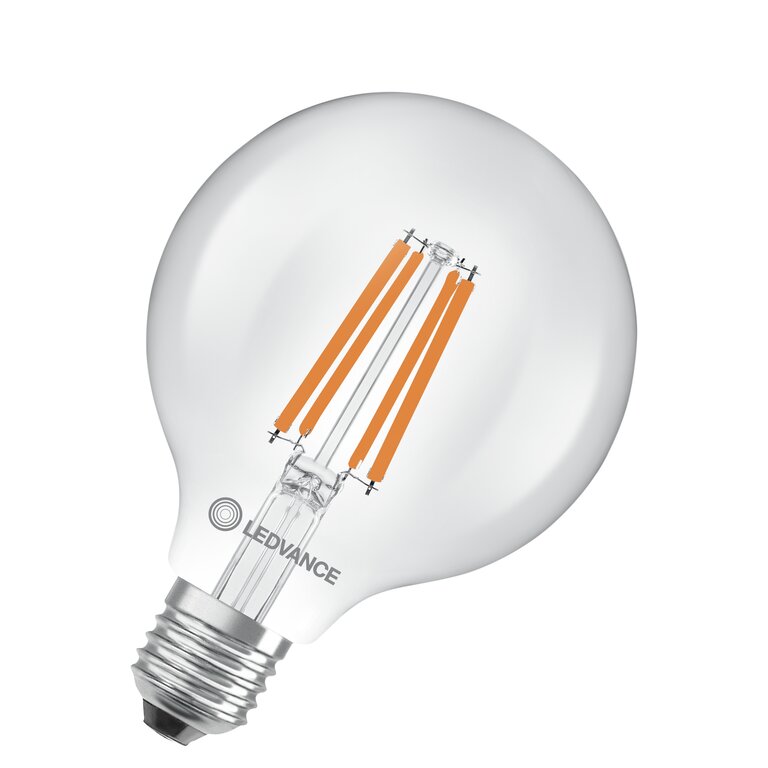 Osram / Ledvance LED Filament Globe G95 klar 300° Superior UltraEfficient 3,8-60W/827 warmweiß 806lm E27 220-240V