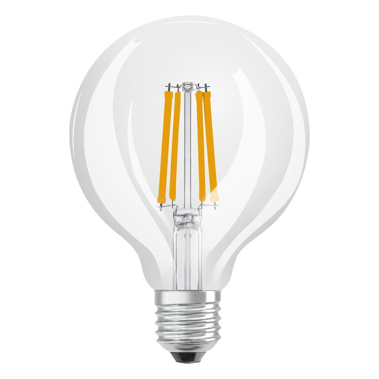 Osram / Ledvance LED Filament Globe G95 klar 300° Superior UltraEfficient 3,8-60W/827 warmweiß 806lm E27 220-240V