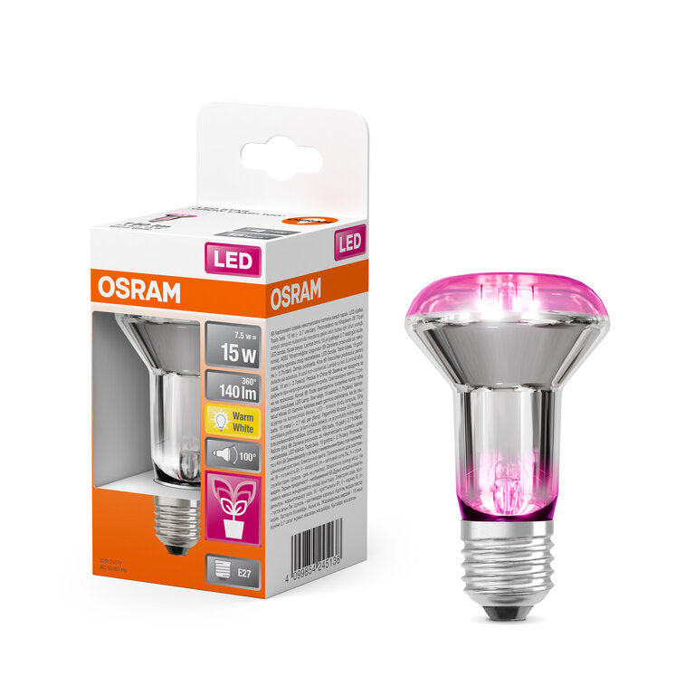 Osram / Ledvance LED Star Grow R63 100° Pflanzen 7,5-15W/13 warmweiß 140lm E27 220-240V