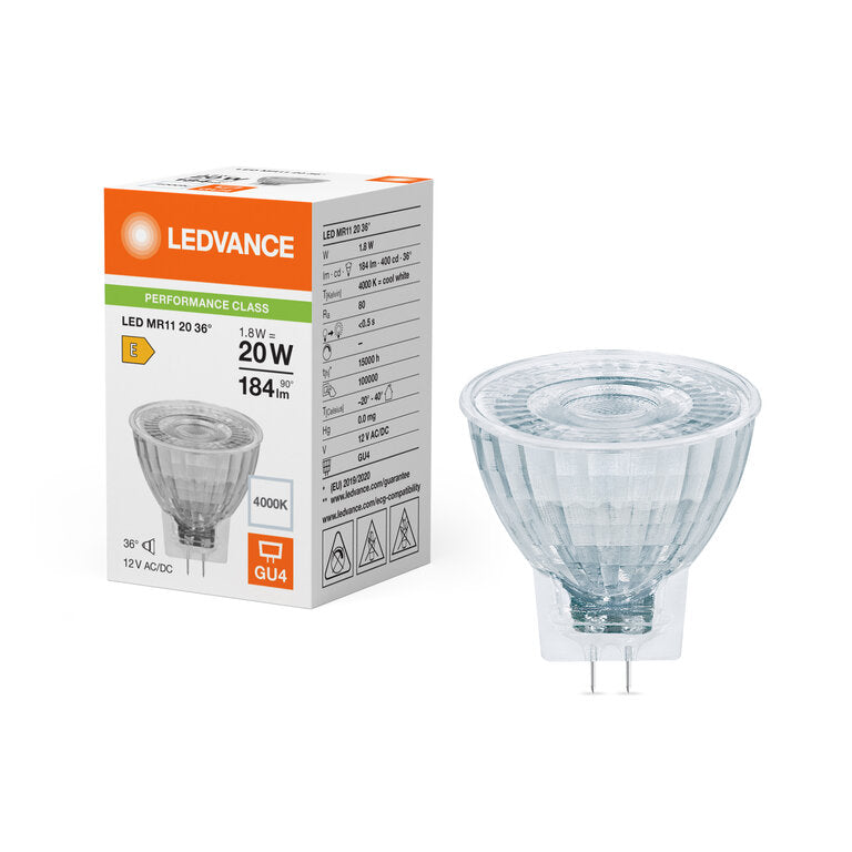 Osram / Ledvance LED Spot MR11 36° 1,8-20W/840 kaltweiß 184lm GU4 12V