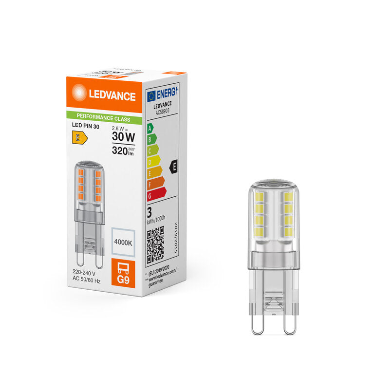 Osram / Ledvance LED Pin klar 300° Performance 2,6-30W/840 kaltweiß 320lm G9 220-240V