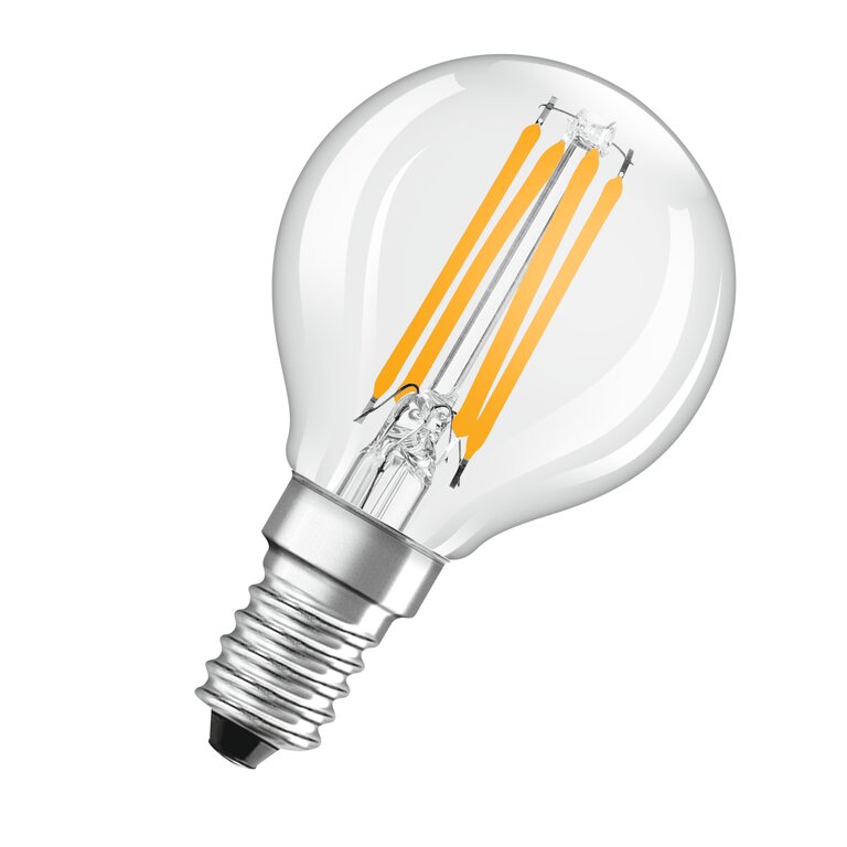 Osram / Ledvance LED Filament Superior Tropfen P klar 300° UltraEfficient 2,9-40W/827 warmweiß 470lm E14 220-240V dimmbar