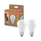 Osram / Ledvance LED Filament Classic A matt 300° UltraEfficient 2,2-40W/827 warmweiß 470lm E27 220-240V 2er Pack