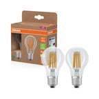 Osram / Ledvance LED Filament Classic A klar 300° UltraEfficient 7,2-100W/827 warmweiß 1521lm E27 220-240V 2er Pack