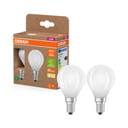 Osram / Ledvance LED Filament Tropfen P matt 330° UltraEfficient 1,2-40W/827 warmweiß 470lm E14 220-240V