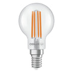 Osram / Ledvance LED Filament Tropfen P klar 320° UltraEfficient 3,8-60W/827 warmweiß 806lm E14 220-240V
