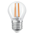 Osram / Ledvance LED Filament Tropfen P klar 320° UltraEfficient 3,8-60W/827 warmweiß 806lm E27 220-240V